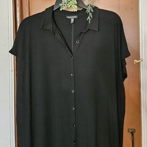 Eileen Fisher Tencel Jersey Button Front Dress Size M